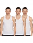 Dixcy Scott Men’S Innerwear Regulart Fit Solid (Pack Of 3) (Comfort Vest Rn_White_S)