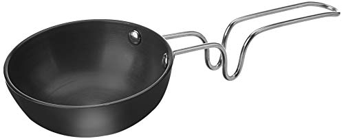 Amazon Brand – Solimo Hard Anodized Small Tadka Pan (9.4Cm),Aluminium, Black