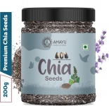 Amayu Raw For Weight Loss With Omega 3 , Zinc & Fiber, Calcium Rich Chia Seeds(200 G)