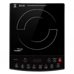 V-Guard Vic 1.8 El Induction Cooktop / 1800 Watt Electric Induction Stove With 8 Power Levels |Temperature Control | Push Button| Auto-Cutoff | Elegant Crystal Glass Matte Finish | Fast Cooking, Black