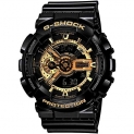 Casio G-Shock Ga-110Gb-1Adr Black & Gold Analog-Digital Dial Black Resin Strap Men’S Watch Shock And 200M Water Resistant G339