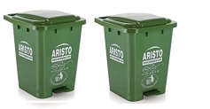 Aristo Step-On Plastic Pedal Garbage Waste Dustbin 45 Ltr (Green + Green) Combo