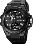 Rustet 2031 2031 50M Waterproof Dual-Time Men’S Watch Multifunction 12H / 24H Format Analog-Digital Watch  – For Men