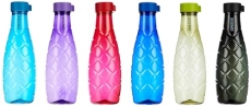 Amazon Brand – Solimo 1 Lt Water Bottle | Multicolor | Set Of 6 (Xing) – Polyethylene Terephthalate