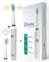 Caresmith Spark Rechargeable Electric Toothbrush | 6 Operating Modes | 40000 Vibrations Per Minute | 2 Brush Heads (White)