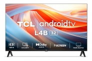 Tcl 79.97 Cm (32 Inches) Metallic Bezel-Less Hd Ready Smart Android Led Tv 32L4B (Black)