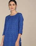 Karigari Women’S Rayon Regular Kurtas (Kiwelku11276B12_Blue_M)