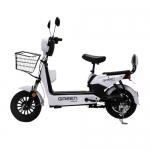 Green Udaan Electric Scooter For Adults Commuter With Portable Rechargeable Battery, No Rto Registration Or Dl Required, 30Kms Range & 25Kmph Power By 250W Motor, Comfortable Wider Deck E-Bike | White