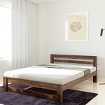 Amazon Brand – Solimo Kaimbe Queen Size Solid Sheesham Wood Bed Without Storage (Natural Finish)