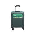 Aristocrat Commander 55Cms Premium Polyester With Pvc Coating Soft Sided Cabin Size 4 Wheels Small Green Speed_Wheel Suitcase