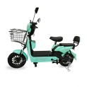 Green Udaan Electric Scooter For Adults Commuter With Portable Rechargeable Battery, No Rto Registration Or Dl Required, 30Kms Range & 25Kmph Power By 250W Motor, Comfortable Wider Deck E-Bike | Green