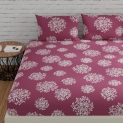 Huesland By Ahmedabad Cotton 144 Tc Cotton Bedsheets For Double Bed With 2 Pillow Covers – Mauve