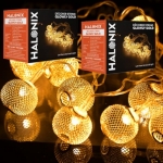 Halonix Decorer Glowly Gold 15 Bright Led String Light | Diwali Light | Christmas Light | Wedding Light | Festive Lights For Home Decoration (Warm White, 4 Meters, Pack 2)