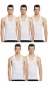 Rupa Jon Men’S Cotton Vest (Jn Vest Rn_White Pack Of 5_Xl) – Pack Of 5