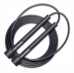 Victory Professional Adjustable Skipping Rope Jumping Rope With Comfortable Handles Freestyle Skipping Rope (Black)