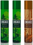 Engage Nature Deo: 2 Forest Fresh & 1 Woody Musk (150Ml X 3) Deodorant Spray  –  For Men(450 Ml, Pack Of 3)