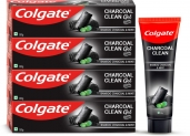 Colgate Charcoal Clean Black Gel Toothpaste, Deep Clean, Plaque Removal (Combo Pack) Toothpaste(480 G, Pack Of 4)