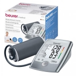 Beurer Bm35 Fully Automatic Digital Blood Pressure Monitor (Grey) | Large Display, Cuff Wrapping Guide, Risk Indicator | Memory Feature With Pulse Rate Detection