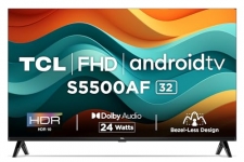 Tcl 80.04 Cm (32 Inches) Metallic Bezel-Less S Series Fhd Smart Android Led Tv 32S5500Af (Black)