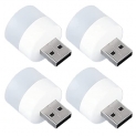 E-Cosmos Plug In Led Night Light Mini Usb Led Light Flexible Usb Led Ambient Light Mini Usb Led Light, Led Portable Car Bulb, Indoor, Outdoor, Reading, Kitchen,Sleep (4 Pcs)