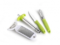 Ganesh 4 In 1 Combo Pack Included 1 Grater|1 Peeler – 1 Knife – 1 Gas Lighter|Multicolor – Plastic