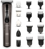 Ikonic Professional 5 In 1 Express Body Groomer 50 Min  Runtime 10 Length Settings(Black, Silver)