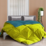 The Sleep Company Solid Double Comforter For  Heavy Winter(Microfiber, Neon Lime & Teal Green)