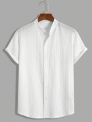 Paralians Men Solid Casual White Shirt