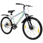 Avon Buke Spike 24T Mtb Bicycles For Men|Tyre: 24 Inches, Frame Size: 15.9” Steel |Chainwheel With Pvc Disc, Short Bend | Suspension Fork & Front & Rear Disc Break (Matt Grey)