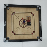 Grant Glossy Finished 26Inch Carrom Board With Wooden Coin And Sticker, Powder 5 Cm Carrom Board(Multicolor)