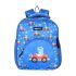 Amazon Basics Trendy And Spacious Car Dino Theme Kids Backpack | Comfortable Padding | 14 Inches (Blue)