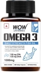 WOW Life Science Omega 3 1000 mg EPA + DHA Enriched(60 Capsules)