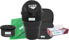 Flipkart Smartbuy 1 Trash Can, 2Pcs Window Sunshade, 1 Microfiber Cloth, 1 Perfume, 1 Tissue Box Combo