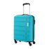 Kamiliant By American Tourister Harrier 56 Cms Small Cabin Polypropylene (Pp) Hard Sided 4 Wheeler Spinner Suitcase Luggage (Coral Blue)