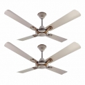 Havells 1200Mm Leganza Es 4B Ceiling Fan | Best Fan In 4 Blade, Premium Finish Decorative Fan, High Air Delivery | Energy Saving, 100% Pure Copper Motor, 2 Year Warranty | (Pack Of 2, Mist Honey)