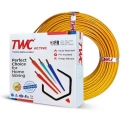 Twc Active Single Core Electrical Wire |Yellow, 90 Meter, 6 Sq.Mm. |Pvc Electrical Insulated Copper Wire | Cable For Domestic & Industrial Connection Purpose | Flame Resistant |