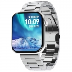 Maxima Typhoon Smart Watch 1.9″ Ultra Hd Display,600 Nits, Bluetooth Calling, Ai Voice Assistant, Advanced Chipset,100+ Sports Mode, Ai Health Monitoring, Metallic Design (Silver Solid Link Chain)