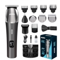 Agaro Royal Multi Grooming Kit For Men, 9In1, Shave| Trim | Style, Face Head Body Trimmer, Self Sharpening Stainless Steel Blade, 5 Combs, Metal Body, Type C Fast Charging, 120 Min Usage, Ipx7, Silver