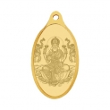 Whp Jewellers 24Kt (999) 1 Gram Goddess Lakshmi Yellow Gold Lakshmi Pendant