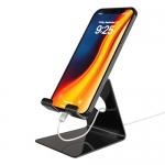 Amazon Basics Desktop Mobile Stand Phone Mount Tabletop Holder For Phones And Tablets – Black