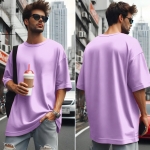 Trendway Solid Men Round Neck Purple T-Shirt