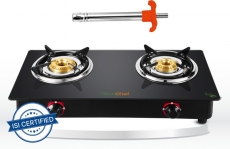 Greenchef Ebony With Lighter Glass Manual Gas Stove(2 Burners)