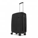 Vip Rigel Check-In 67 Cm (Medium) 8 Wheels Trolley Bags For Travel, Hard Case Lightweight Bag With Tsa Lock And Wet Pouch Suitcase For Travel (Black)