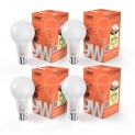 Gm Geo 9 Watt Led Bulb, 6500K White Cool Day Light Bulb Pack Of 4