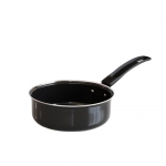 The Earth Store Ecoluxe Small Saucepan For Tea Milk And Chai Pan Induction Base And Gas Stove T Pan (Patila)|Tea/Milk Boiling Pot Vessel | Mini Sospan With Bakelite Handle 950 Ml Capacity 16Cm, Black