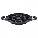 Wonderchef Non Stick Paniyarakkal Ceramic Pan, Paniyaram Pan 23 Cm | 15 Cativies | Litti Pan, Kuzhi Paniyaram Pan, Ponganalu Pan, Appe Pan | Healthy Non-Stick | Pfoa Free | Gas Stovetop Compatible | 2 Year Warranty | Black