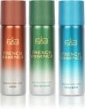 French Essence Combi Pack Of Oud,Triumph,Recharge Deodorant Spray  –  For Men(150 Ml, Pack Of 3)