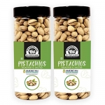 Wonderland Foods Dry Fruits | American California Roasted & Salted Jumbo Pistachios (Pista) 1Kg (500Gx2) Jar Combo Pack | Super Crunchy & Delicious Healthy Snack | Vitamins & Minerals Rich