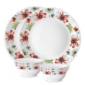 Larah By Borosil Silk Series Bali Opalware Dinner Set | 6 Pieces For Family Of 2 | Microwave & Dishwasher Safe | Bone-Ash Free | Crockery Set For Dining & Gifting | Plates & Bowls | Floral Pattern