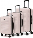 Assembly Polycarbonate Cabin Trolley (55 Cm), Checkin Suitcase (65,75 Cm)- Desert Ivory Cabin & Check-In Set 4 Wheels – 28 Inch